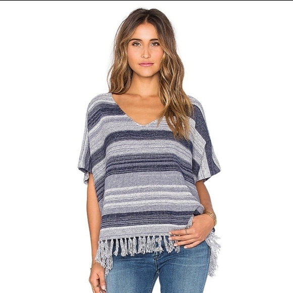 Soft Joie Olynn Blouse Poncho in Nocturne Multi Wool Blend‎ Size XXS/S - Picture 2 of 13